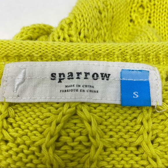 Anthropologie Sparrow Neon Yellow Sweater - Picture 9 of 10